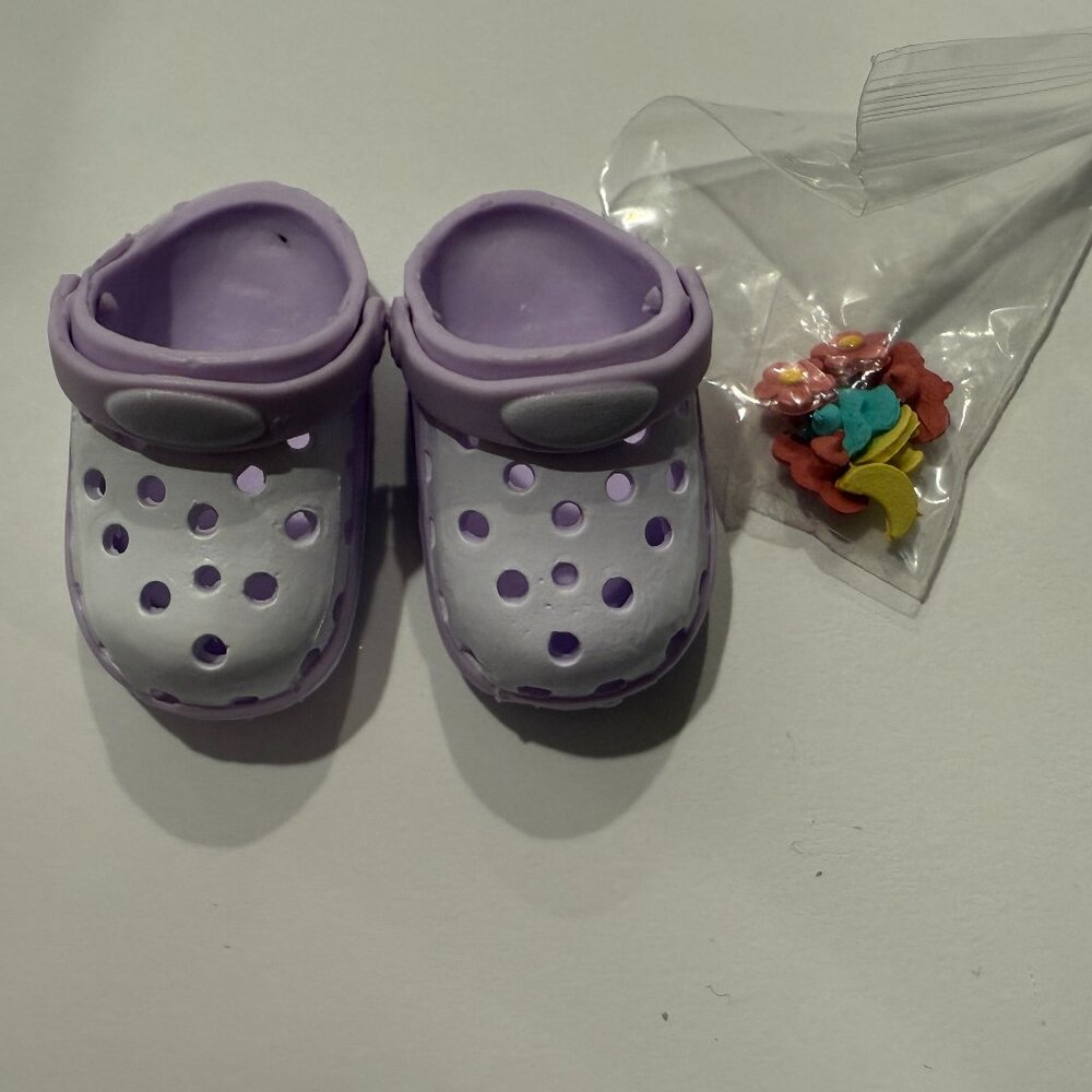 PURPLE CROCS WITH CHARMS FOR LABUBU